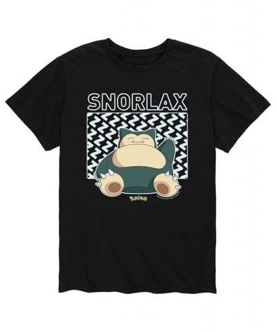 Men's Pokemon Snorlax T-shirt Black $19.24 T-Shirts