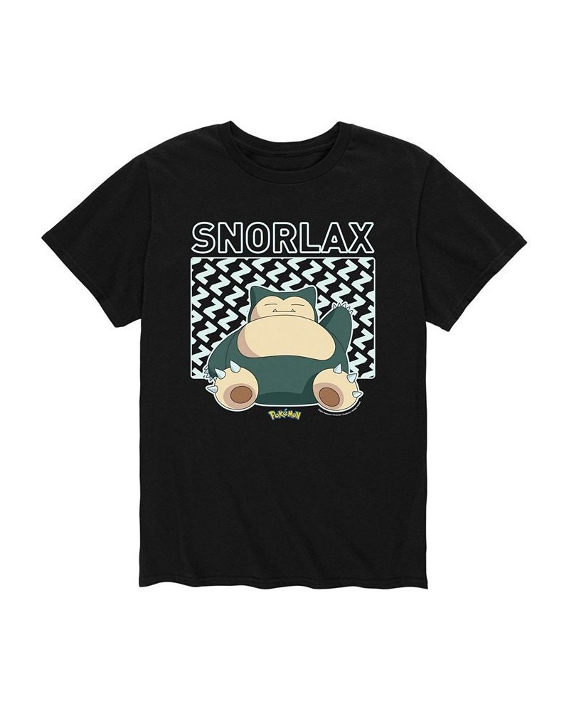 Men's Pokemon Snorlax T-shirt Black $19.24 T-Shirts