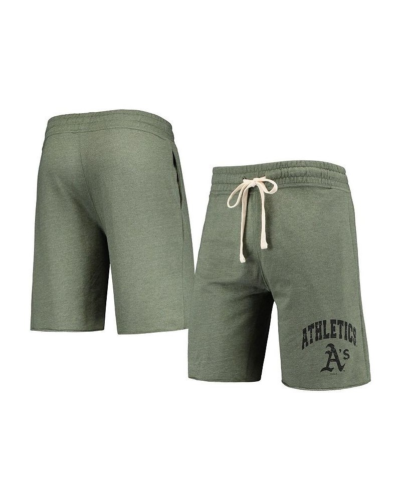 Men's Heathered Olive Oakland Athletics Mainstream Tri-Blend Shorts $25.99 Shorts