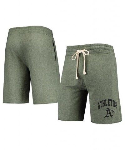 Men's Heathered Olive Oakland Athletics Mainstream Tri-Blend Shorts $25.99 Shorts