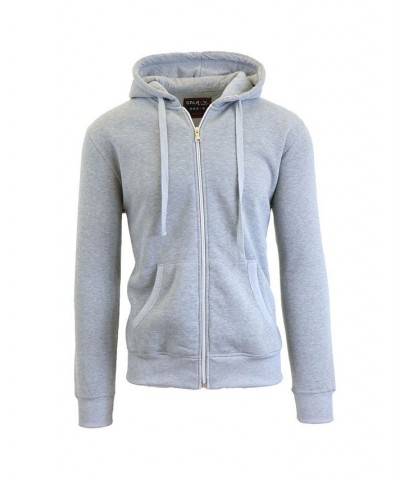 Men's Full Zip Fleece Hooded Sweatshirt Heather Gray $19.94 Sweatshirt