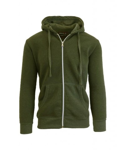 Men's Full Zip Fleece Hooded Sweatshirt Heather Gray $19.94 Sweatshirt