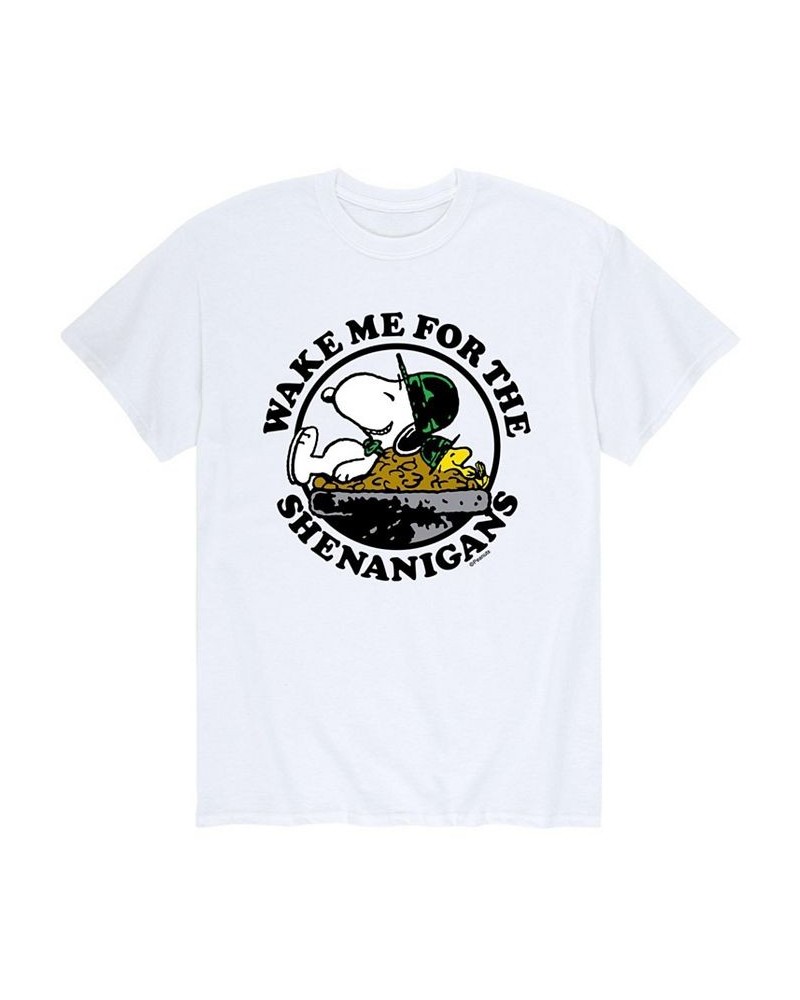 Men's Peanuts Shenanigans T-Shirt White $18.54 T-Shirts