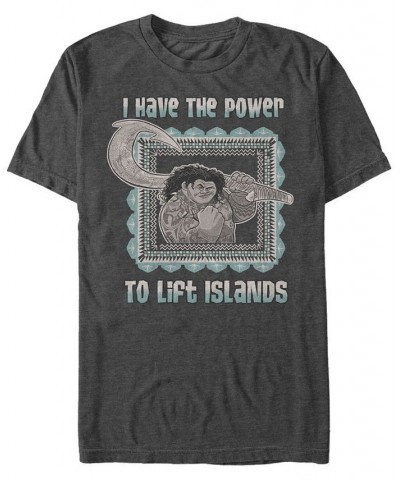 Disney Men's Moana Maui Power to Lift Islands, Short Sleeve T-Shirt Gray $19.94 T-Shirts