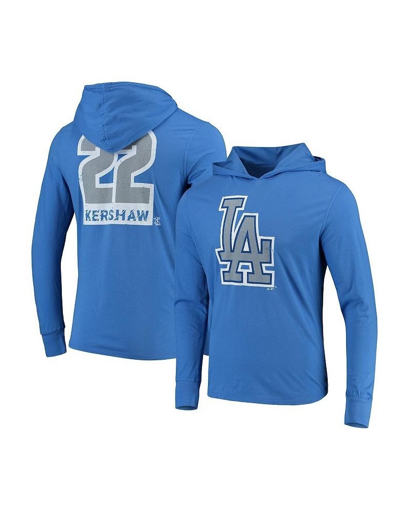 Men's Clayton Kershaw Los Angeles Dodgers Softhand Long Sleeve Player Hoodie T-shirt - Royal $28.20 T-Shirts