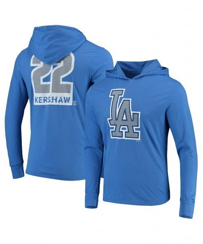 Men's Clayton Kershaw Los Angeles Dodgers Softhand Long Sleeve Player Hoodie T-shirt - Royal $28.20 T-Shirts