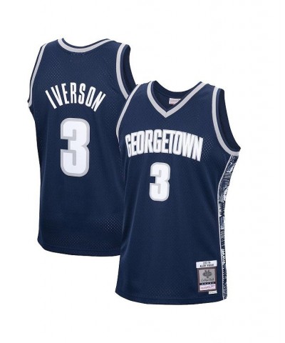 Men's Allen Iverson Navy Georgetown Hoyas 1995-96 Swingman Replica Jersey $59.45 Jersey