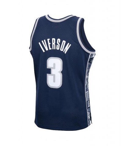 Men's Allen Iverson Navy Georgetown Hoyas 1995-96 Swingman Replica Jersey $59.45 Jersey