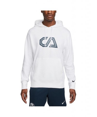 Men's White Club America Fleece Pullover Hoodie $30.75 Sweatshirt