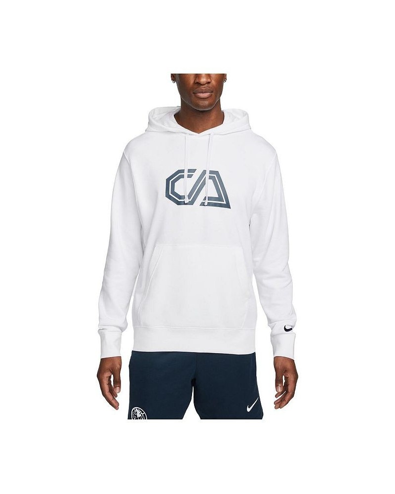 Men's White Club America Fleece Pullover Hoodie $30.75 Sweatshirt