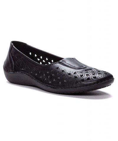 Women's Cabrini Slip-On Flat Shoes Black $51.27 Shoes