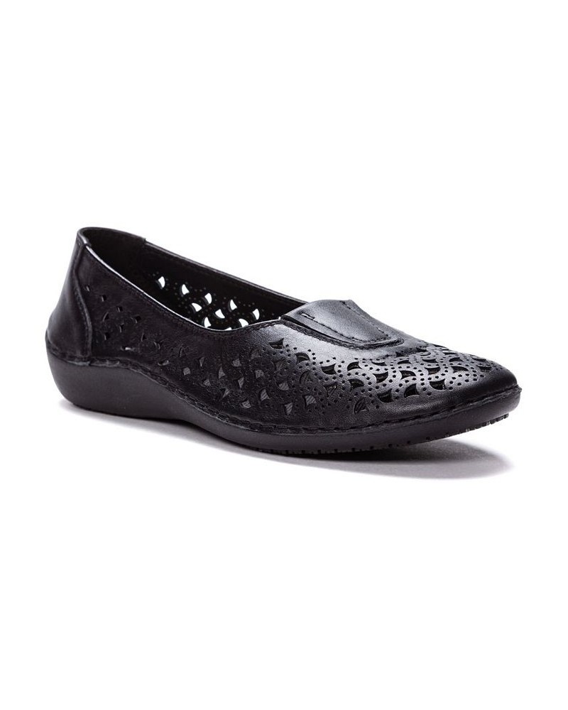 Women's Cabrini Slip-On Flat Shoes Black $51.27 Shoes