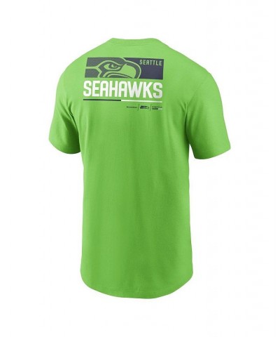 Men's Neon Green Seattle Seahawks Team Incline T-shirt $24.00 T-Shirts