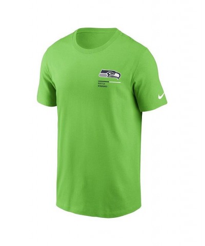 Men's Neon Green Seattle Seahawks Team Incline T-shirt $24.00 T-Shirts