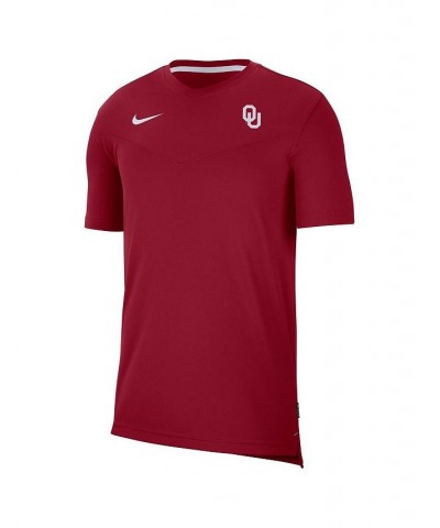 Men's Crimson Oklahoma Sooners Coach UV Performance T-shirt $28.20 T-Shirts