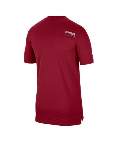 Men's Crimson Oklahoma Sooners Coach UV Performance T-shirt $28.20 T-Shirts