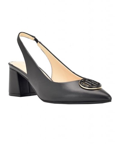 Women's Nileo Block Heeled Sling Back Pumps PD02 $40.94 Shoes