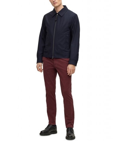 BOSS Men's Slim-Fit Stretch-Cotton Gabardine Chinos Red $50.40 Pants