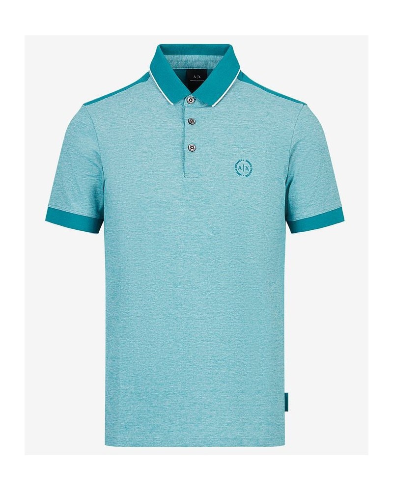 Two-Tone Colorblocked Logo-Print Polo Shirt Blue $30.00 Polo Shirts