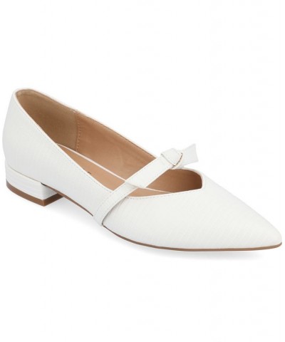 Women's Cait Flat White $48.59 Shoes