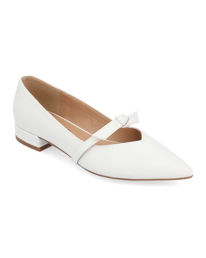 Women's Cait Flat White $48.59 Shoes