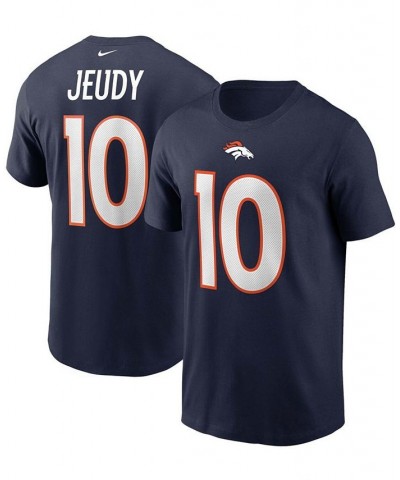 Men's Jerry Jeudy Navy Denver Broncos Name and Number T-shirt $20.25 T-Shirts