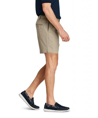 Men's Comfort Waist Pleated 6 Inch No Iron Chino Shorts Tan/Beige $32.18 Shorts