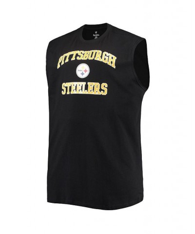 Men's Black Pittsburgh Steelers Big and Tall Muscle Tank Top $24.35 T-Shirts