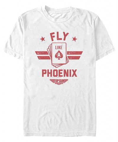 Men's Top Gun Phoenix Hand Short Sleeve T-shirt White $17.15 T-Shirts