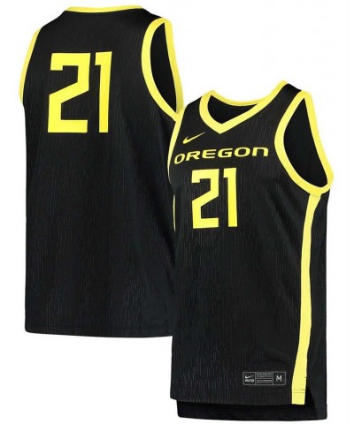 Men's 21 Black Oregon Ducks Team Replica Basketball Jersey $42.50 Jersey