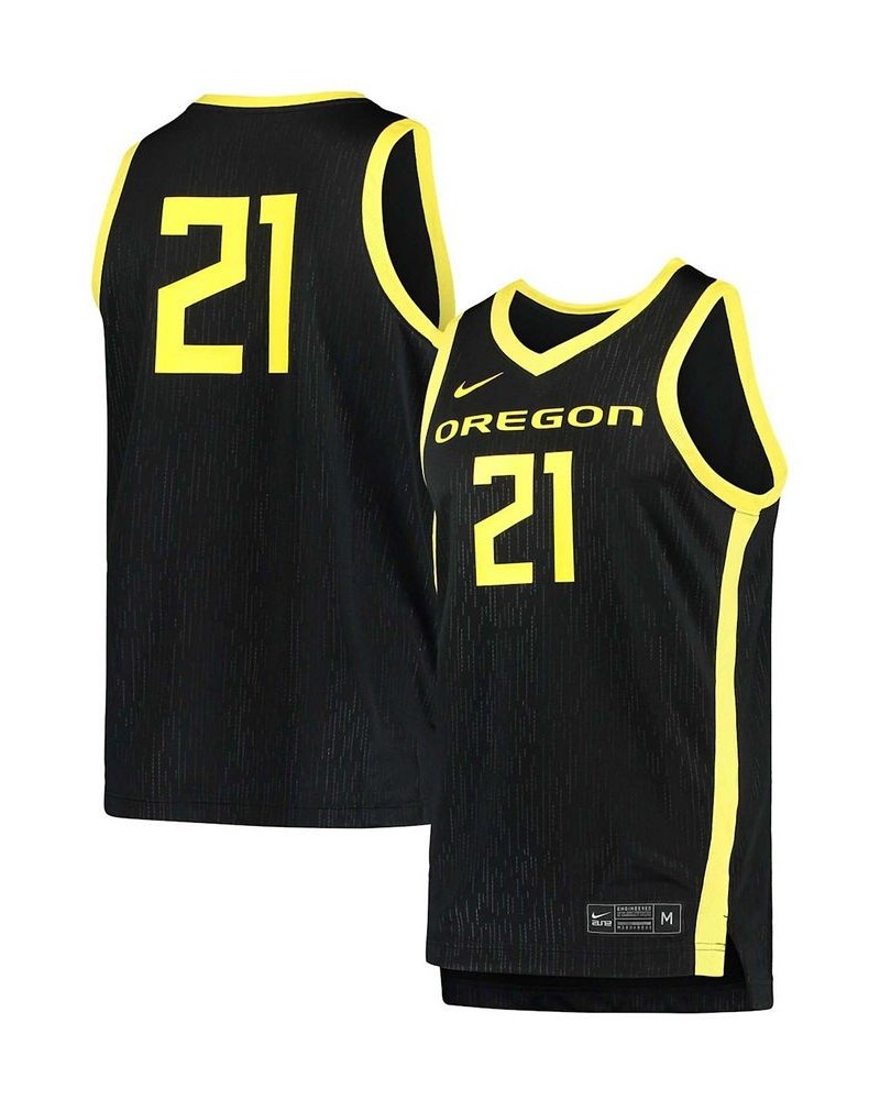 Men's 21 Black Oregon Ducks Team Replica Basketball Jersey $42.50 Jersey