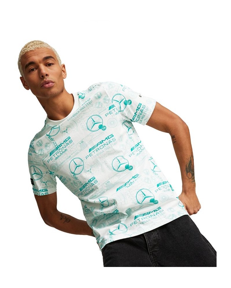 Men's Mercedes Allover-Print T-Shirt White $31.80 T-Shirts