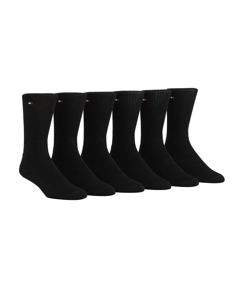 6-Pack Cushion Sole Sports Crew Socks Black $12.72 Socks