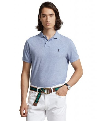 Men's Custom Slim Fit Mesh Polo Jamaica Heather $56.40 Polo Shirts