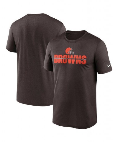 Men's Brown Cleveland Browns Legend Microtype Performance T-shirt $26.54 T-Shirts