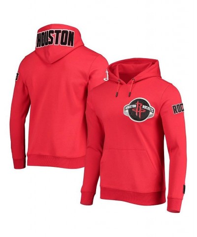 Men's Red Houston Rockets Chenille Team Pullover Hoodie $49.67 Sweatshirt