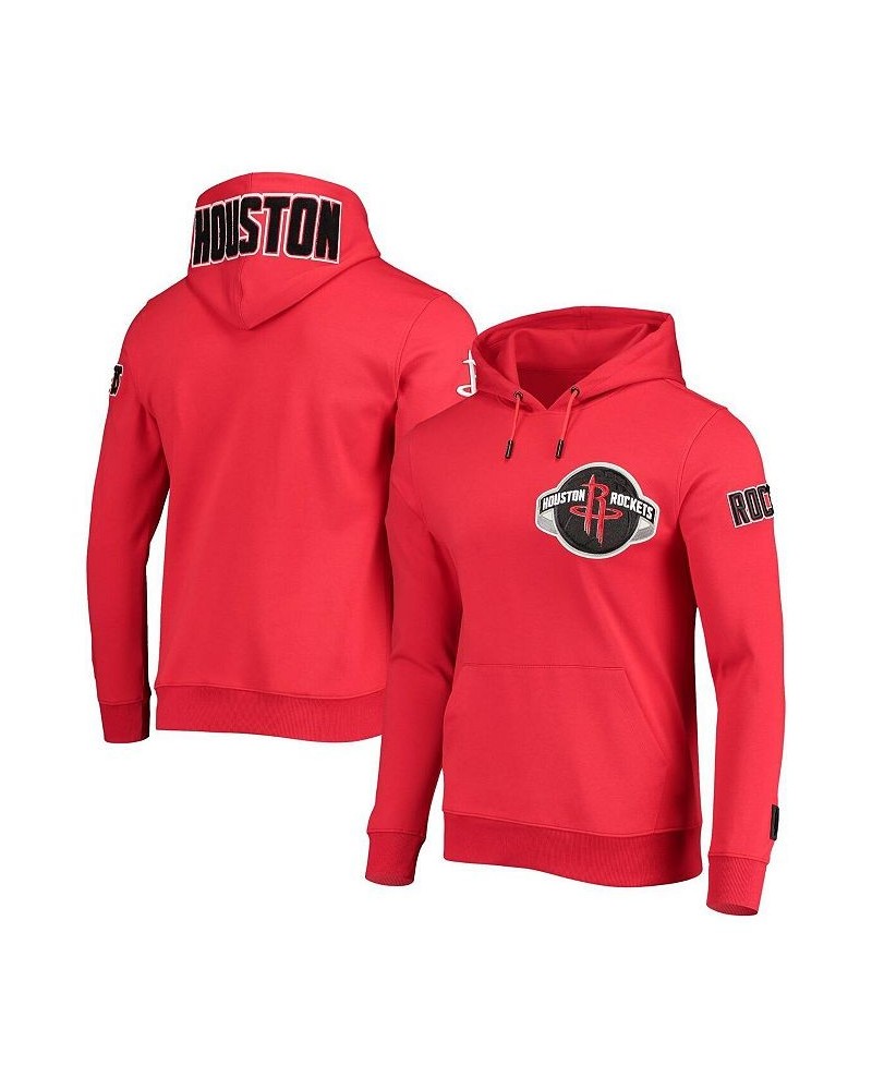 Men's Red Houston Rockets Chenille Team Pullover Hoodie $49.67 Sweatshirt