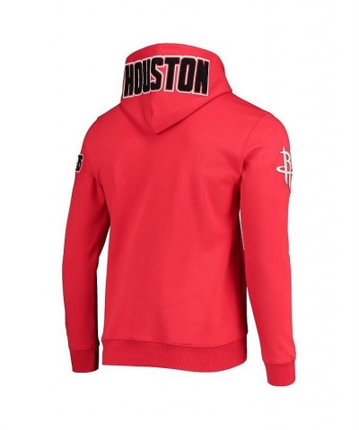 Men's Red Houston Rockets Chenille Team Pullover Hoodie $49.67 Sweatshirt