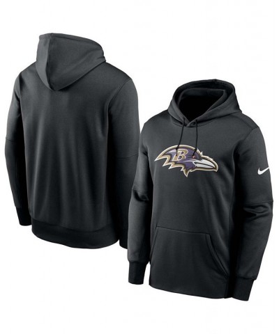 Men's Black Baltimore Ravens Fan Gear Primary Logo Therma Performance Pullover Hoodie $39.95 Sweatshirt