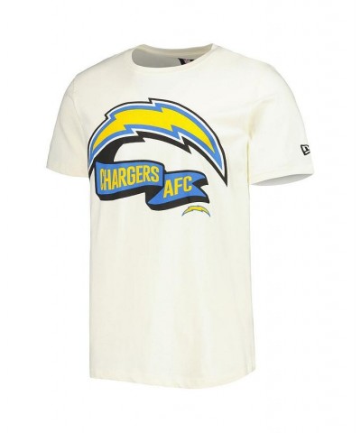 Men's Cream Los Angeles Chargers Sideline Chrome T-shirt $16.80 T-Shirts