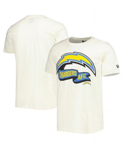 Men's Cream Los Angeles Chargers Sideline Chrome T-shirt $16.80 T-Shirts