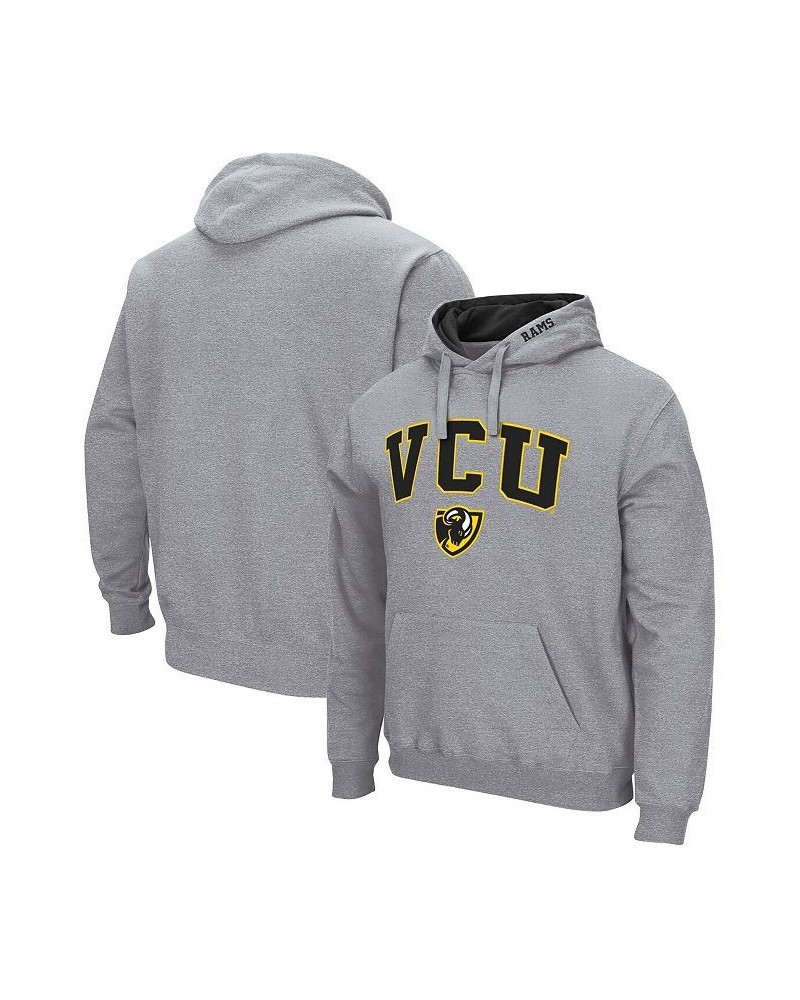 Men's Heathered Gray VCU Rams Arch and Logo Pullover Hoodie $28.59 Sweatshirt