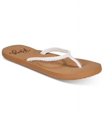 Women's Costas Flip Flops White $14.00 Shoes