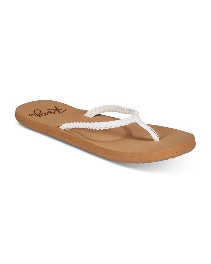 Women's Costas Flip Flops White $14.00 Shoes