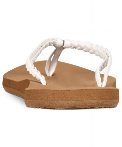 Women's Costas Flip Flops White $14.00 Shoes