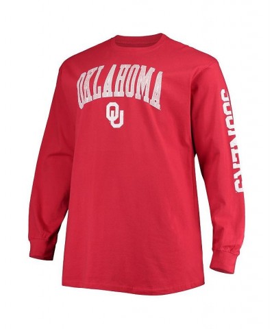 Men's Crimson Oklahoma Sooners Big and Tall 2-Hit Long Sleeve T-shirt $29.99 T-Shirts