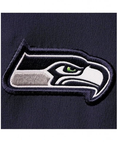 Men's College Navy Seattle Seahawks Sideline Coaches Short Sleeve Quarter-Zip Jacket $40.00 Jackets