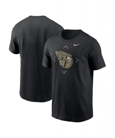 Men's Black Cleveland Guardians Camo Logo T-shirt $25.19 T-Shirts