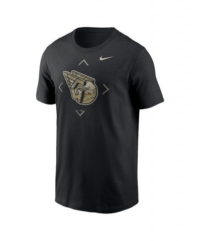 Men's Black Cleveland Guardians Camo Logo T-shirt $25.19 T-Shirts