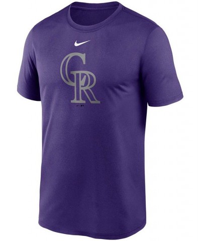 Men's Purple Colorado Rockies Large Logo Legend Performance T-shirt $22.50 T-Shirts